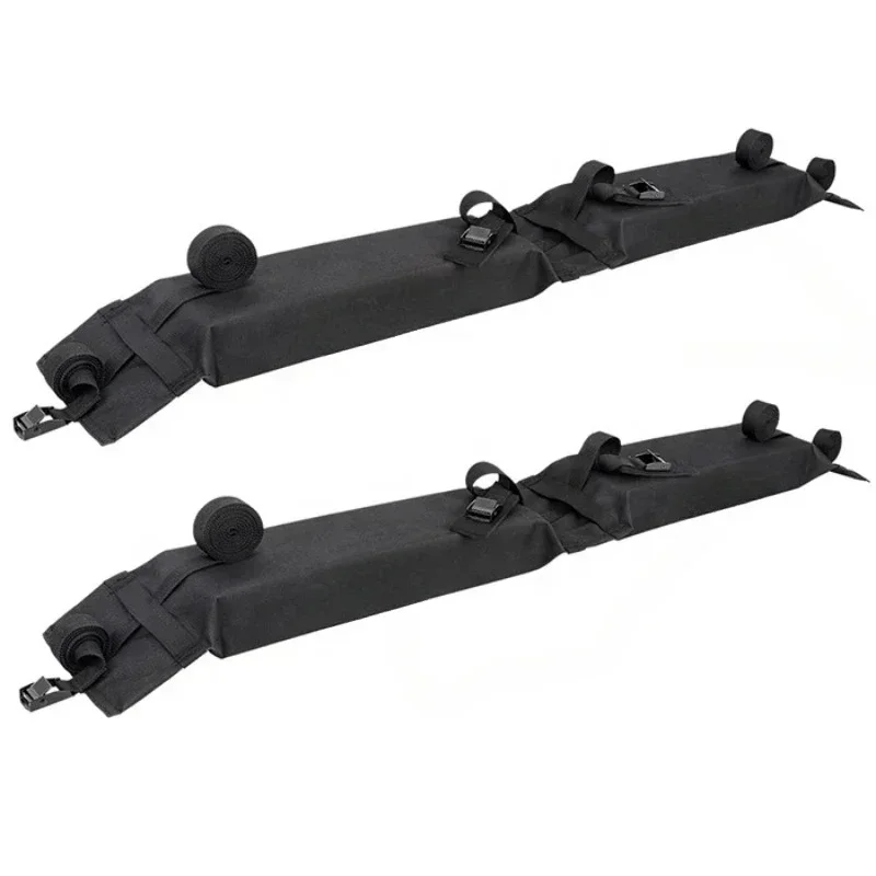 Foldable Black 2 Pieces Universal Soft Easy Auto Car Roof Racks Pad for Boats Luggage Cargo Carrier