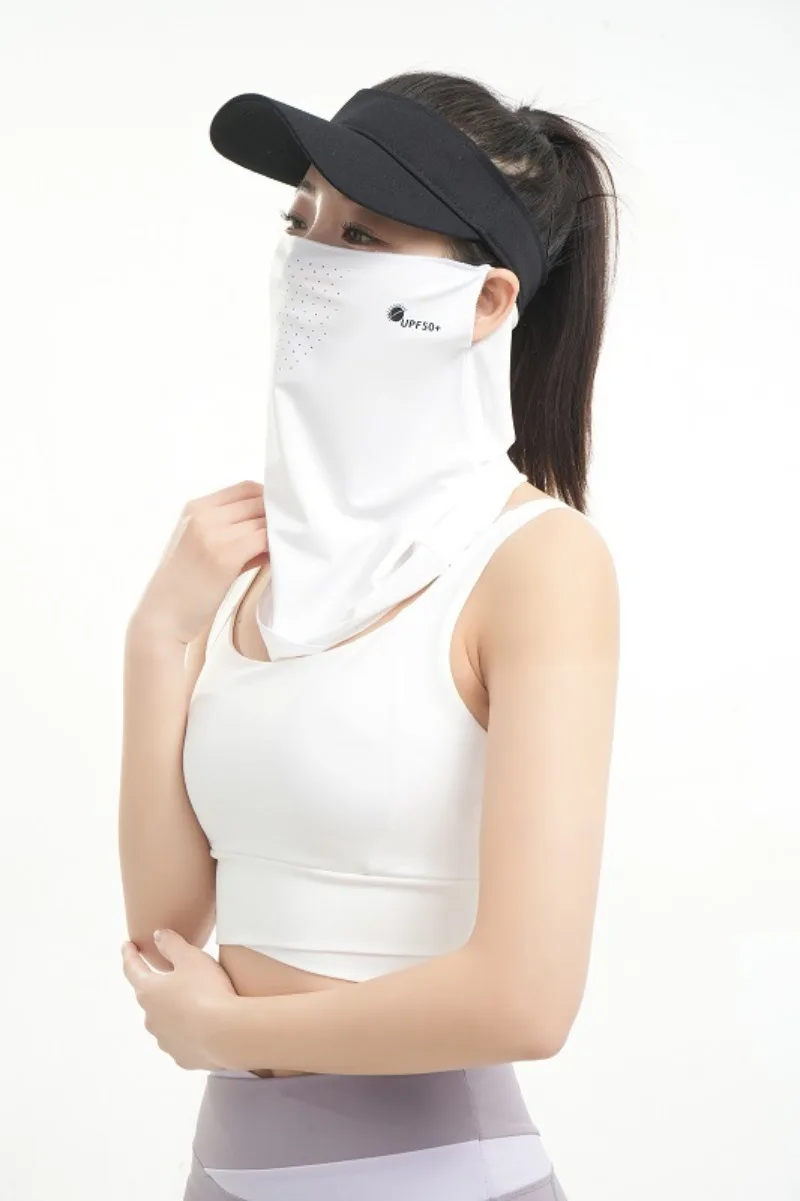 

Маска из ледяного шелка с защитой от УФ-излучения для мужчин и женщин - полнолицевая защита от солнца, защита шеи, маска для вождения ﻿ UPF 50+ для летнего использования