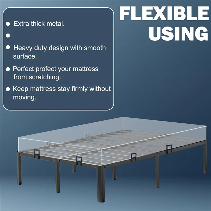 

AONEQ-Mattress Slide Stopper Extra-Thick Mattress Holder For Metal Bed Frame Non Slip Mattress Gripper Mattress Stoppers 12Pcs