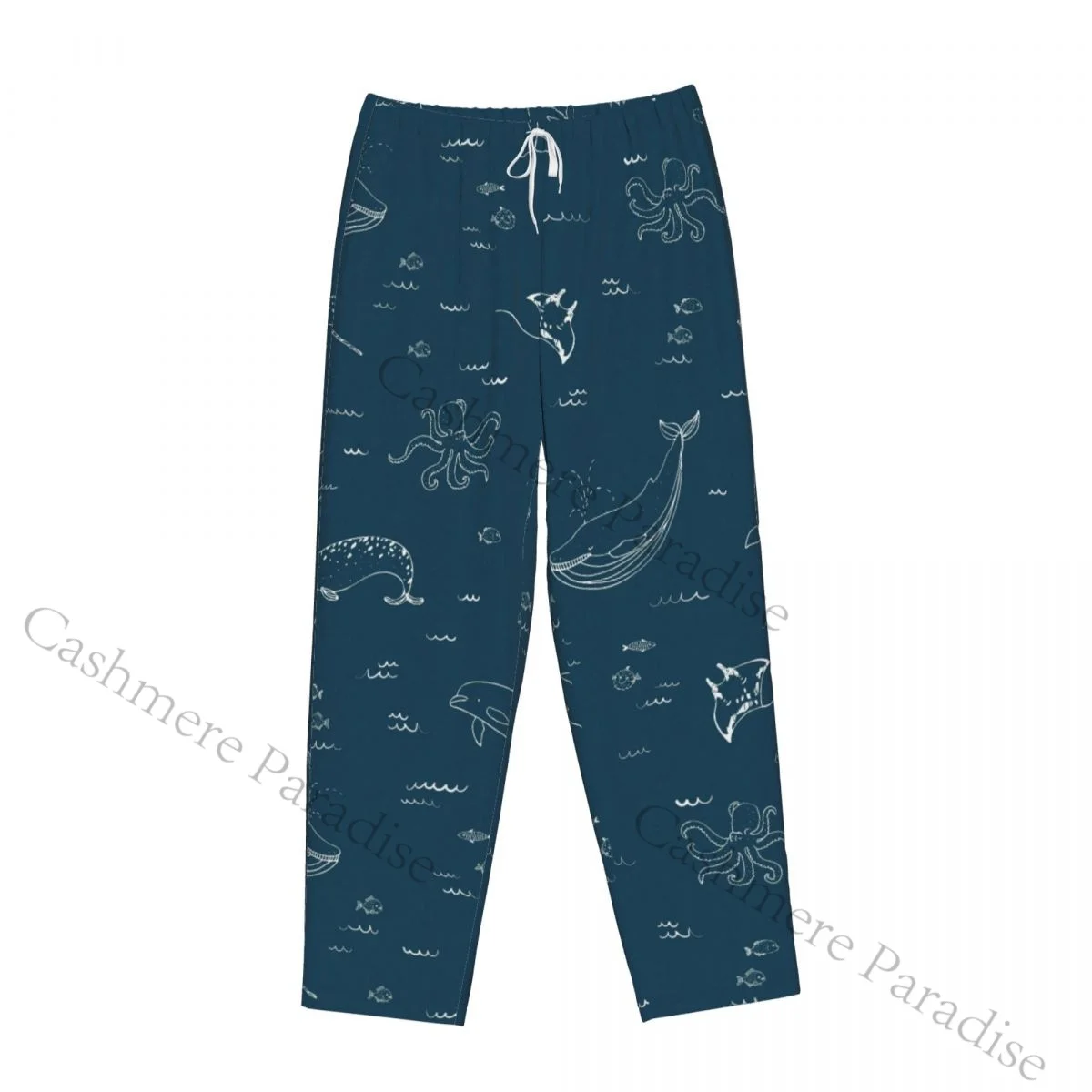 Dolphin Flannel Pajama Pants for Women Soft Warm Sleep Pants with Elastic Waistband