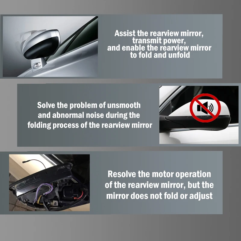 Car Door Side Mirror Electric Fold Motor 48 Teeth metal gear set