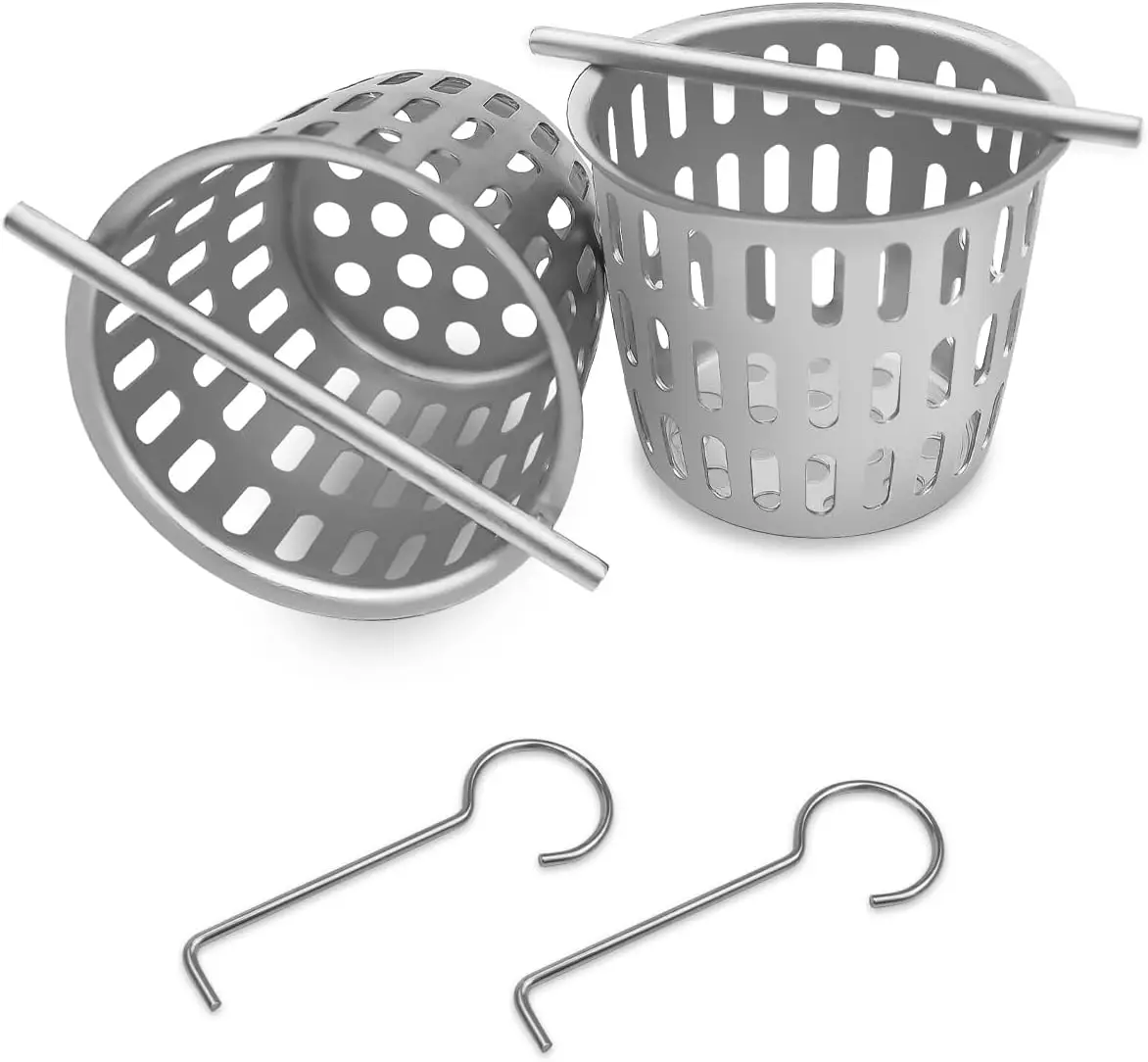 

2Pcs 2 Inch Hair and Debris Strainer for Shower Drain, Stainless Steel Basket with Lifting Hook, Easy Clean Floor Drain Catcher