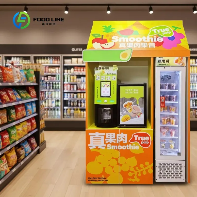 Fully Automatic Commercial Slush & Smoothie Vending Machine Touchscreen Wi-Fi Enabled Auto Clean 20-150 Capacity Customized
