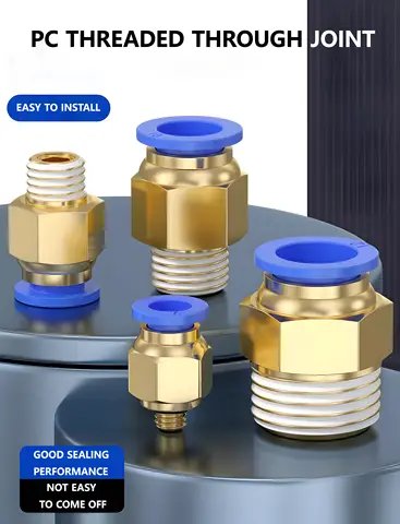 पीसी/पीसीएफ/एसएल/पीबी/पीएल/पीएक्स न्यूमेटिक एयर कनेक्टर फिटिंग 10/12/14/16 मिमी थ्रेड एम5 3/4" 1 2 वे होज़ फिटिंग पाइप क्विक कनेक्टर 10 best sales होस कनेक्टर - №10