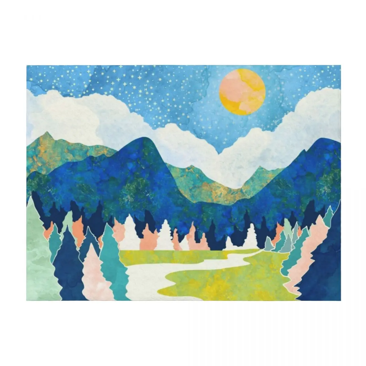 

Spring River Throw Blanket Cute Soft Beds Plaid Kid'S Blankets