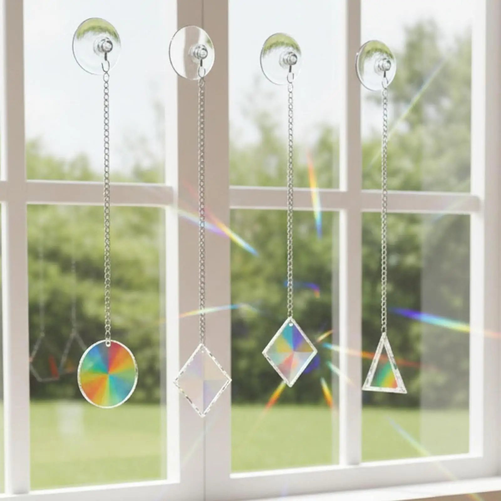 Multifunctional Picture Hanging Chain Silver Sturdy Glass Window Decorative Chain for Suncatcher Ornaments