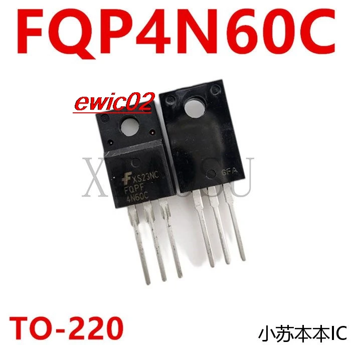 FQP4N60C สต็อกดั้งเดิม5ชิ้น4N60C ไป-220 MOS 4A600V