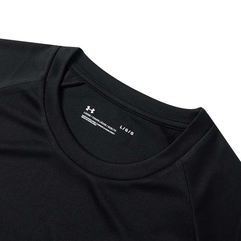 Underarmour Short-Sleeved T-Shirt Men's Sportswear Running Fitness Training Bottoming Shirt Elastic Breathable Round Neck T-Shirt 1327965-001 image 3