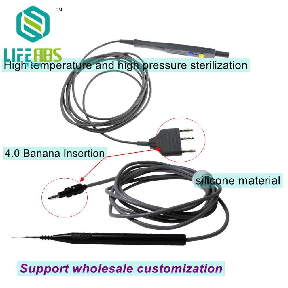 Reusable Surgery ESU Pencil High Frequency Reusable Electrosurgery LEEP Unipolar Electric Knife Pen