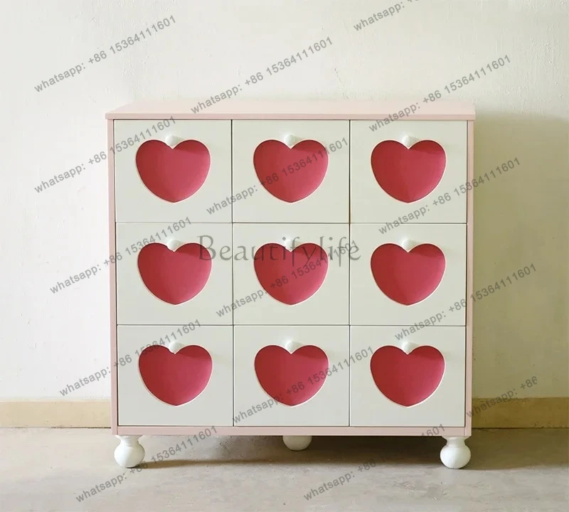 Design 9 Th Style Chest of Drawers Girl Heart Bedroom Large Bedside Table home accessories