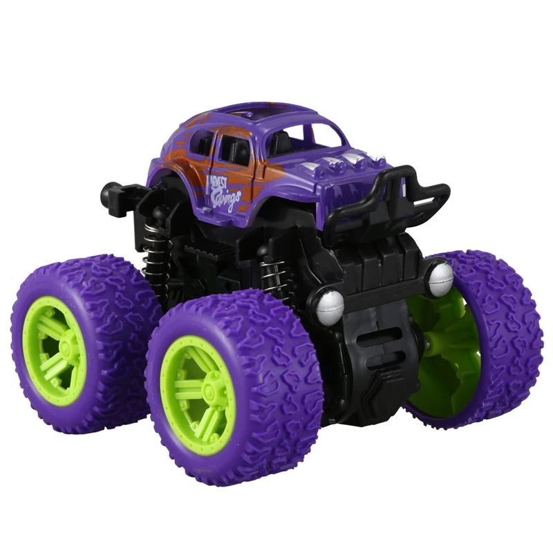 Mini 4Wd Inertia Rotatable Car Toys Friction Power Four-Wheeled Off-Road Vehicle Diecast Model Inertial Car Toy