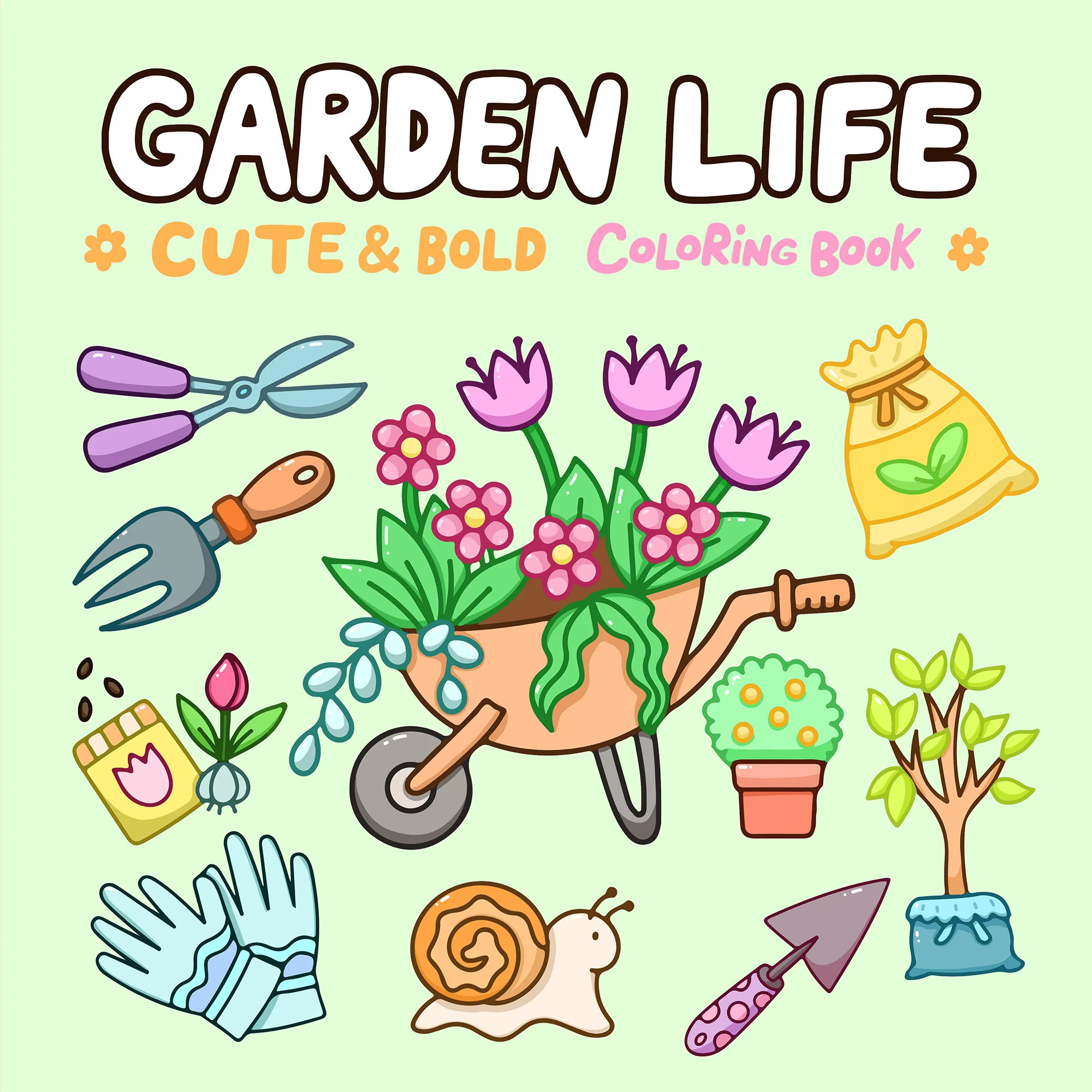Small Garden Life Coloring Book: A Creative Picture Book for All Ages - Explore the Joy of Coloring