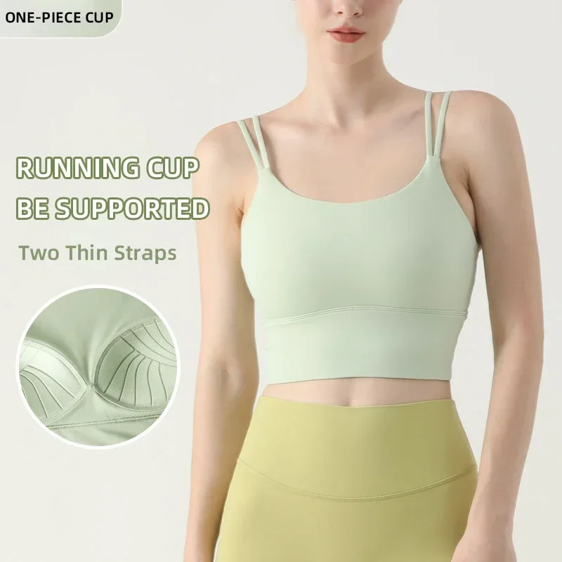 Canotta da Yoga da donna Fitness Running and Yoga Training canotta da corsa da donna per Yoga biancheria intima traspirante Sexy per palestra da donna