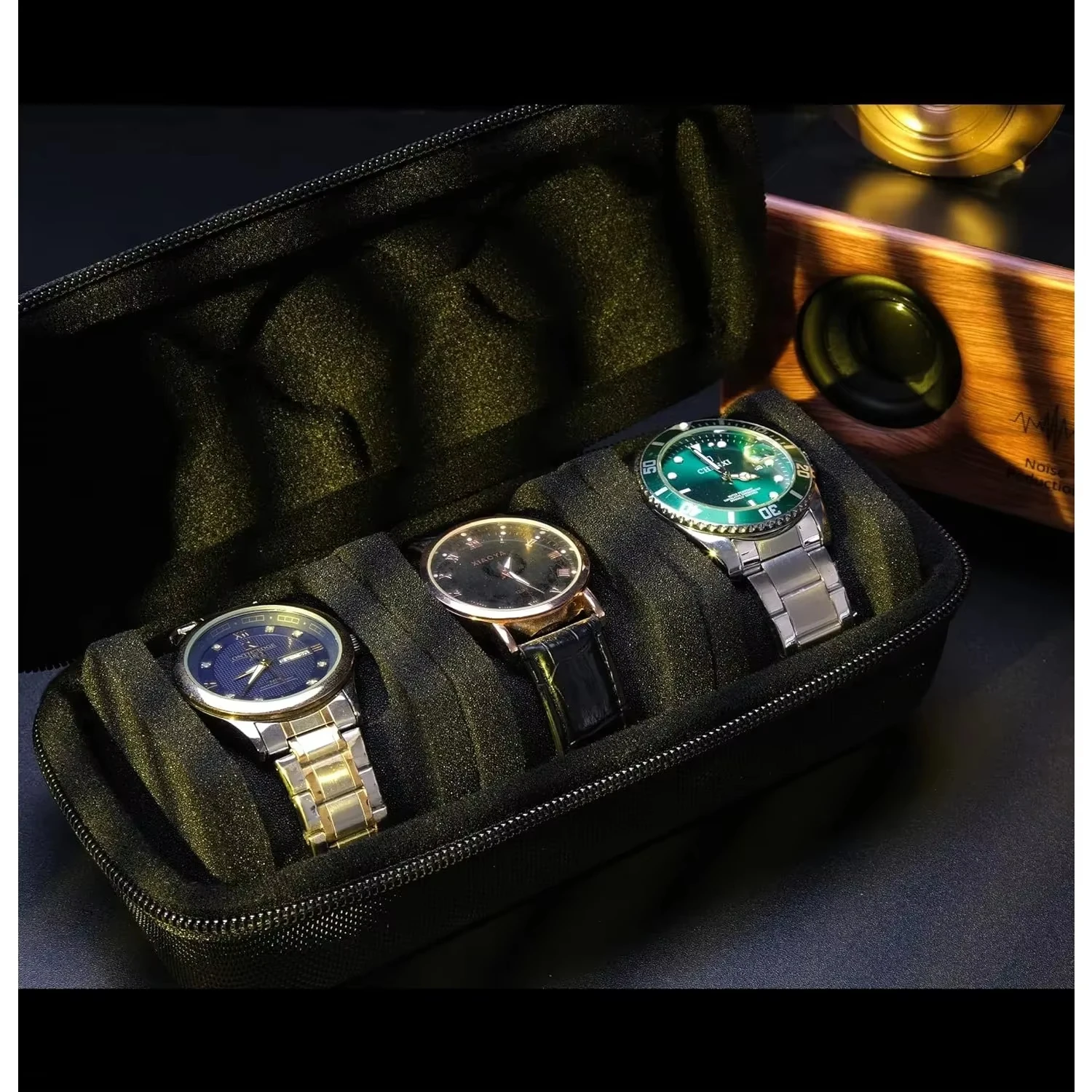 

Portable Zipper Travel Watch Storage Box Dust-proof Watch Display Case Organizer Wristwatches & Smart Watches Container for Men