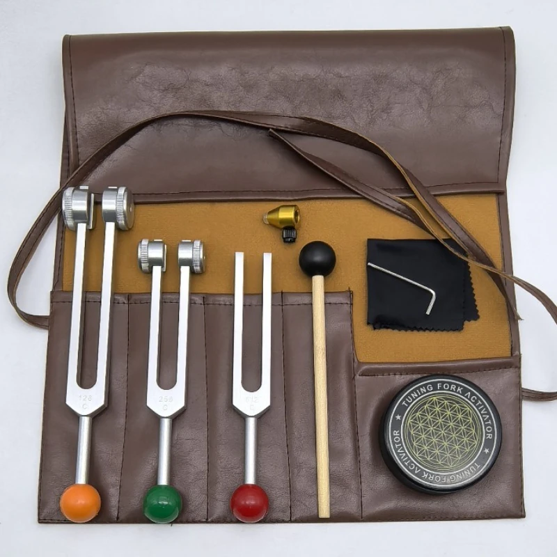 

Silver Tuning Fork Set Aluminum Alloy Meditation Tuning Fork Portable Sound Therapy Forks Diapason Chakra Resonance Forks Set