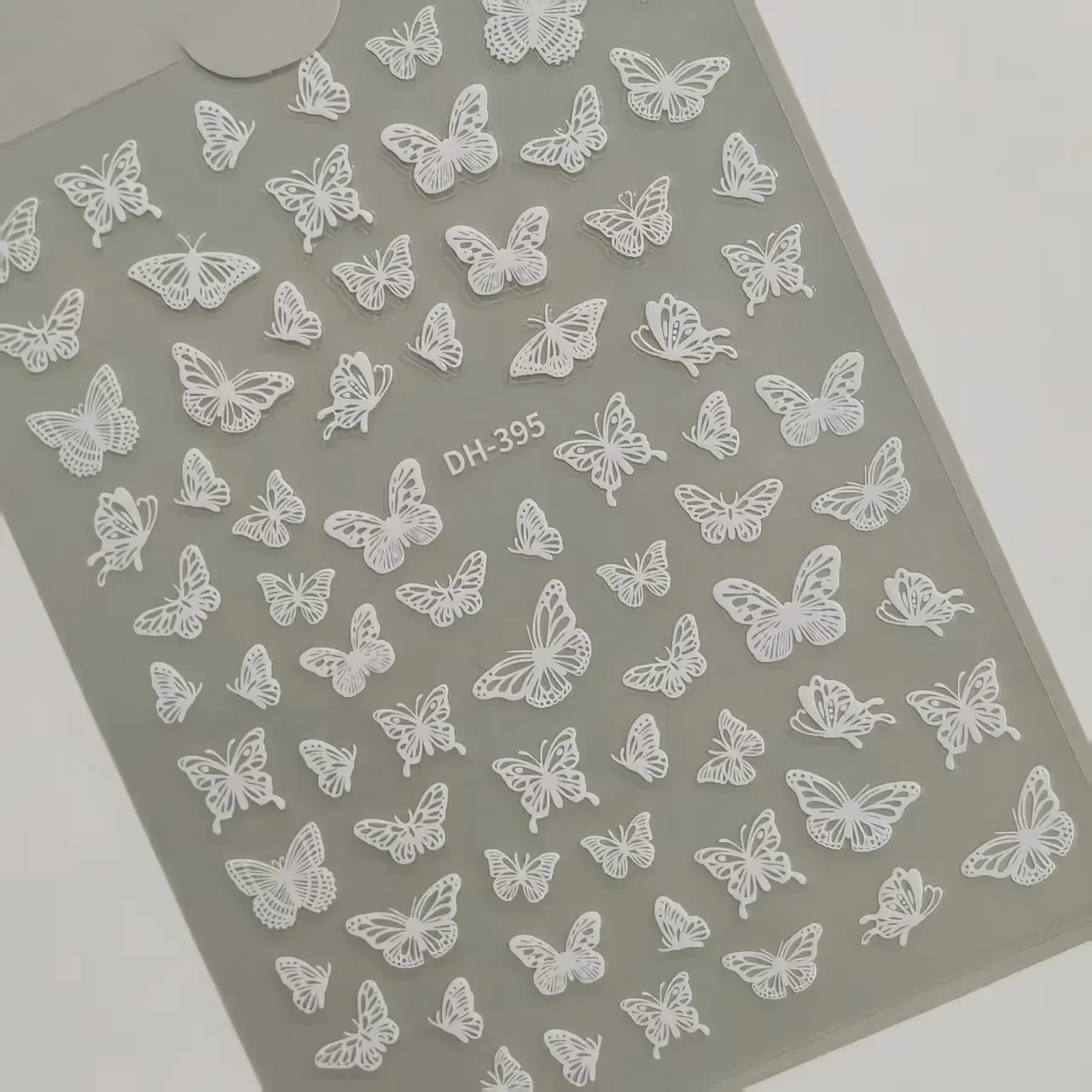 1 Set Flat Black White Butterfly Nail Stickers Hollow Luxury Self Adhesive DIY Manicure Decor Ornaments