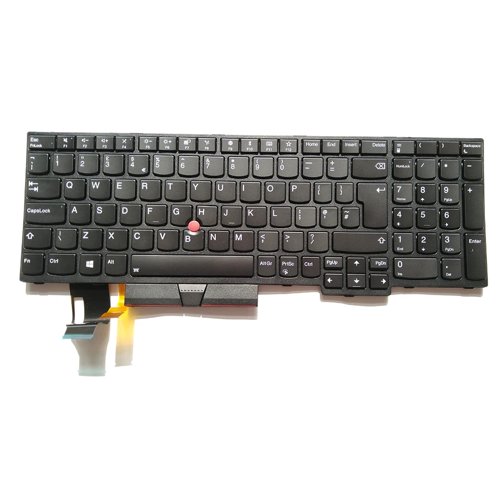 Imagem -04 - Teclado para Notebook Lenovo Thinkpad Reino Unido e Inglês Retroiluminado E580 E585 E590 T590 P53s L580 L590 P52 P72 P53 P73 01yp708 Novo