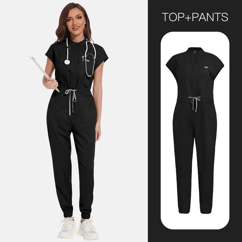 Tuta medica senza maniche: uniforme dimagrante di alta qualità per medici e infermieri ospedalieri