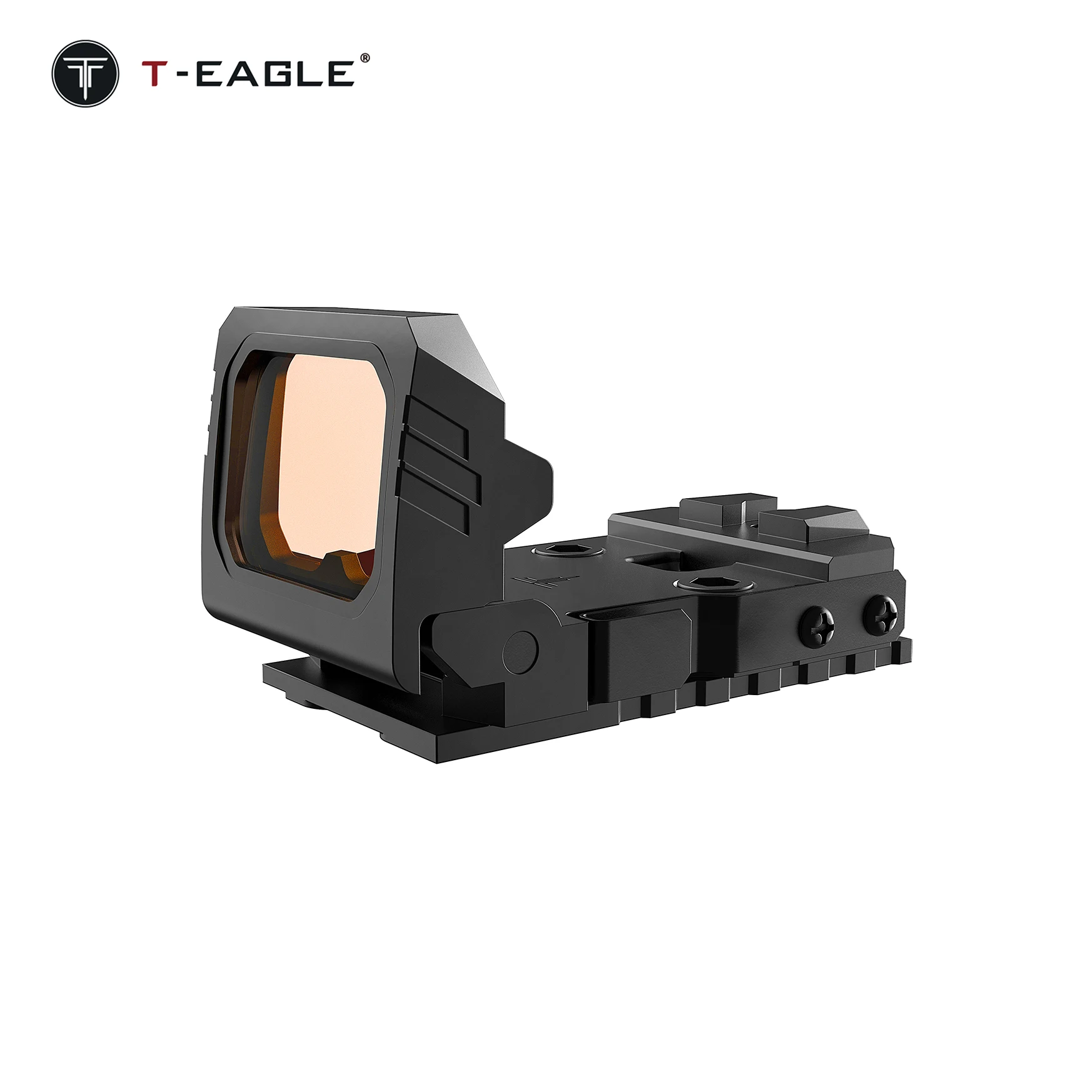 T-eagle Tactical Flip Up 1x Red Dot Sight Holographic Reflex Fold Mini Scope For MOS Glock Or Slide Cut Pistol Mount Optic Sight