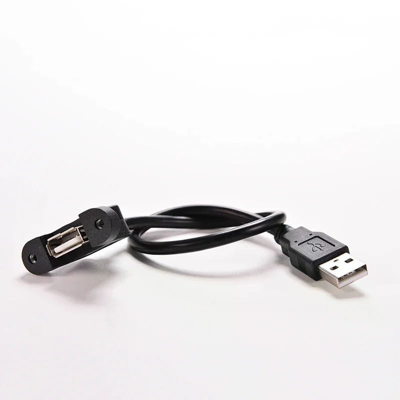 USB 2.0 Male to Female Extension Panel Mount Extention Port Cable 1.64 FT