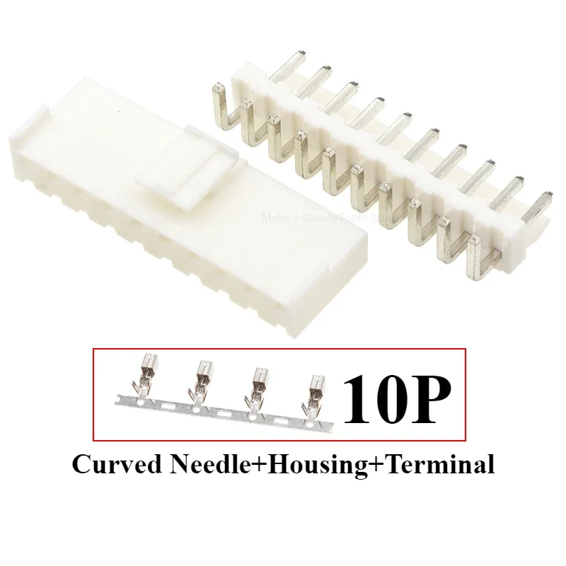 5/10/50 sets VH 3.96mm 2P 3P 4P 5P 6P 7P 8P 9P 10P straight/ bent needle+Male Plug + Female Housing + Terminals VH3.96 Connector