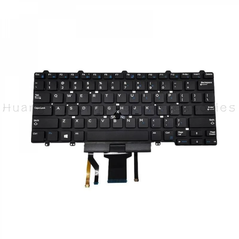 SS+Original New Dual‑Point Backlit Laptop Keyboard For Dell Latitude 5490 7490 OEM Genuine 6NK3R Strictly Tested Compatible Repl