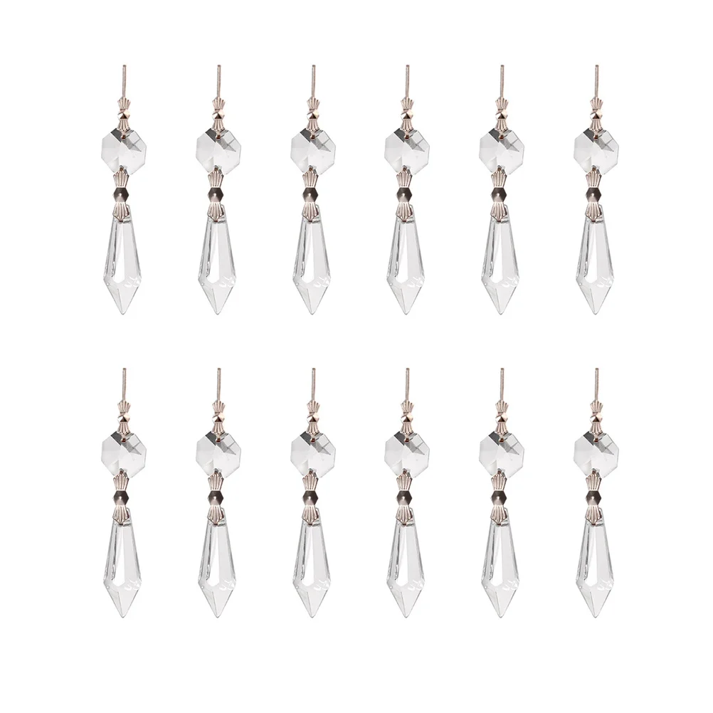 

20Pcs Octagon Crystal Hanging Ornaments Premium Reflective Beads for Chandelier Suncatcher Window Decor Prisms