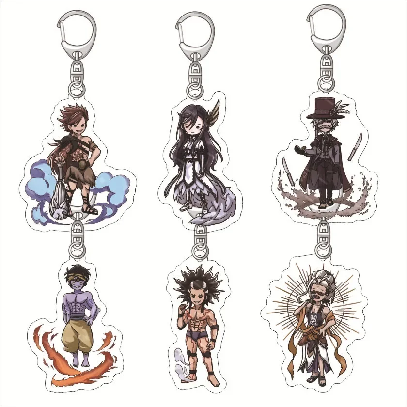 Anime Record of Ragnarok Acrylic Keychain Jack The Ripper Sakyamuni Poseidon Adam Sasaki Kojiro Keychain Pendant Gifts