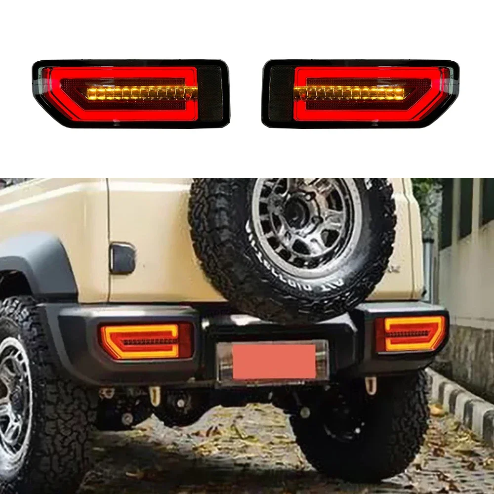 2PCS LED Taillight Rear Parking Brake Turn Signal Reflector Taillight Car Accessories For Suzuki Jimny 2019 2020 2021 2022