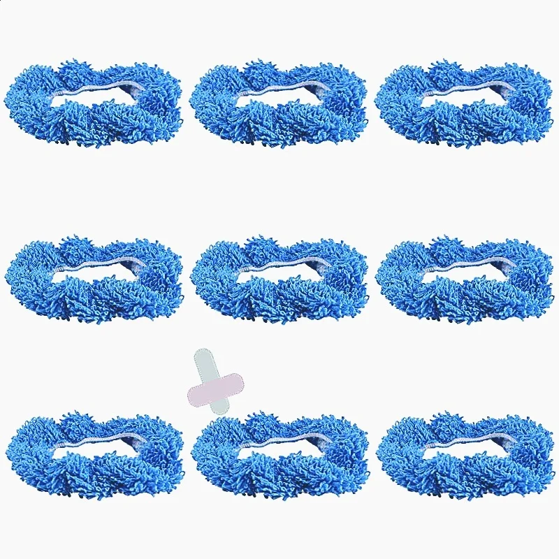 9Pack X(Disposable Mop,Washable Replacement Microfiber Pads Dust Push Mop Cloth for Dry and Wet Vacuum Cleaner,Blue)