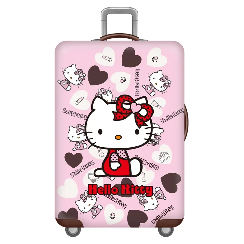 Anime Hello Kitty Thicken Luggage Protective Cover 18-32inch Trolley Baggage Travel Bag Covers Elastic Protection Suitcase Case