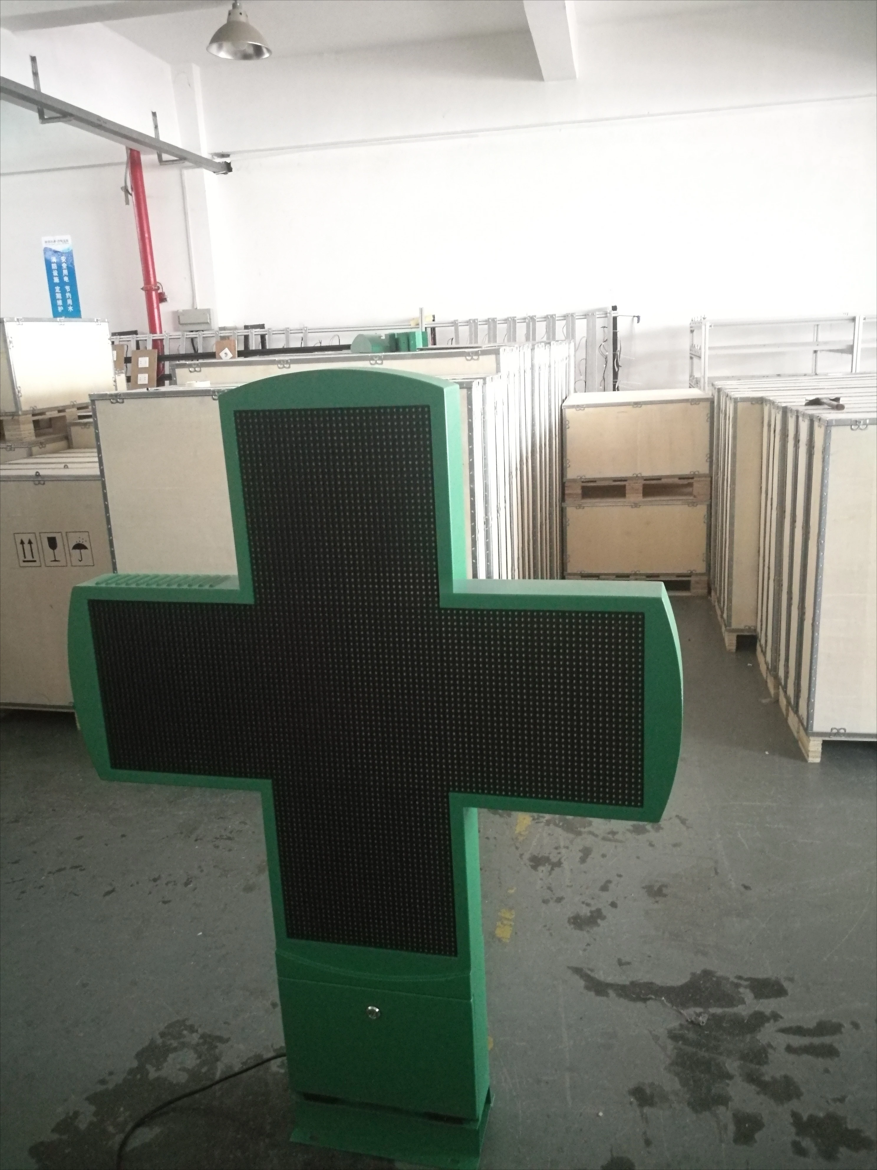 Pharmacy hospital double-sided croix de pharmacie display outdoor led pharmacy cross sign p10 cross led