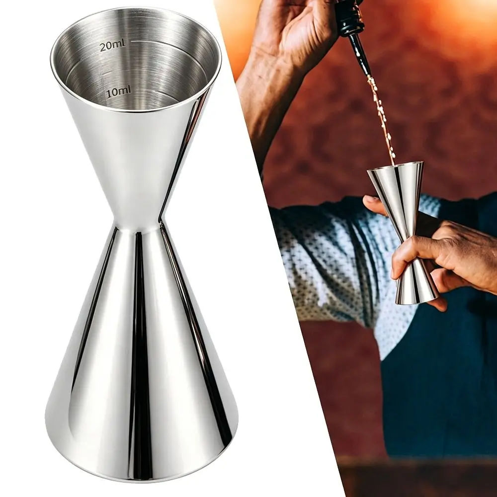 Premium 304 Stainless Steel Wine Measuring Cup Japanese Style Slim Measurements Inside Bar Jigger 30/60ml Cocktail Jigger Home