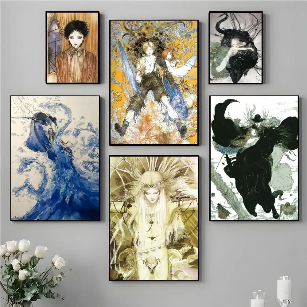 Visual Artist Y-Yoshitaka AmanoS Painting HD Canvas Waterproof Wall Decoration Interior Art Suitable For Home Office Bedroom