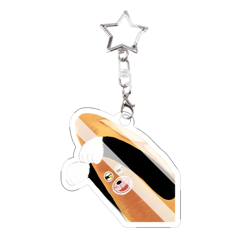 The Bread Thief Acrylic Keychain Kawaii Lion Grandpa Student Characters Hanging Ornaments Figure Keyring Accessories Gift - view 5