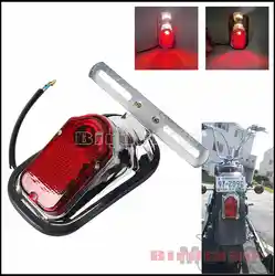 Motorcycle Retro Tombstone Rear License Plate Light Brake Lamp Taillights For Harley Honda Bobber Chopper YAMAHA Custom Touring