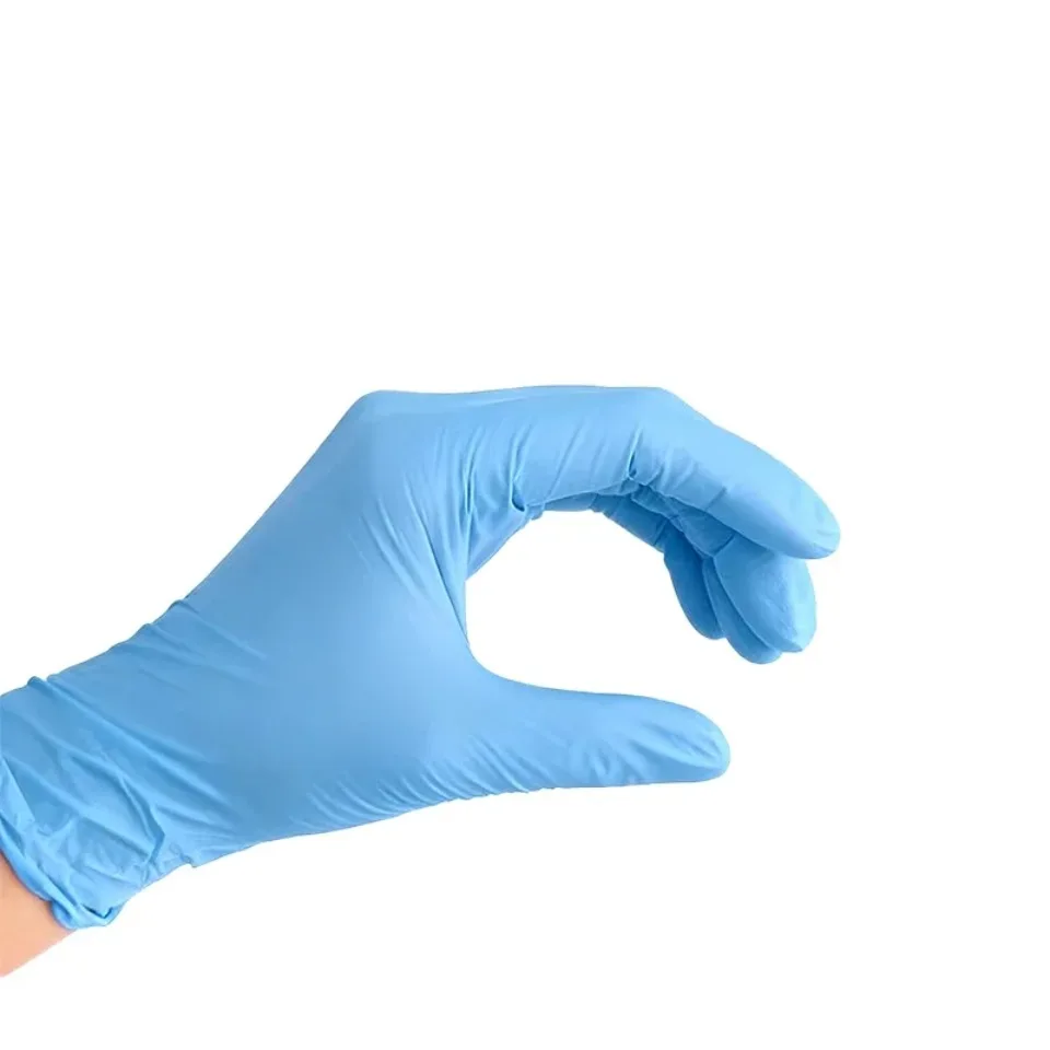 30/60/90PCS Blue Nitrile Gloves Disposable Pet Bathing Hairdressing Cleaning Gloves Household Waterproof Work Tools