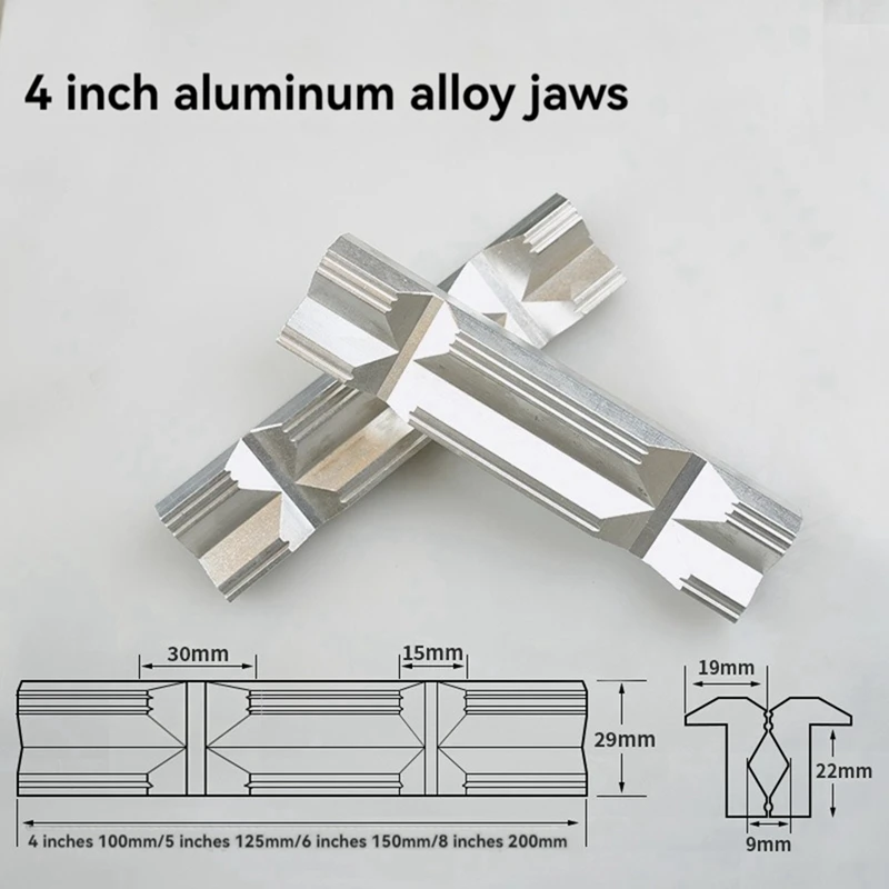 A57M-Vise Hard Jaw Clamp Aluminum Alloy Jaw Vise Protective Cover Jaw Magnetic Vise