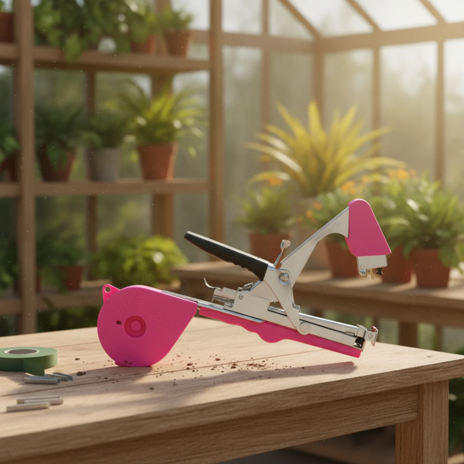 

Tapener with Tape Housing Handheld Plant Tapener Garden Tapetool One-Handed Tape Lightweight for Growers, Vineyards