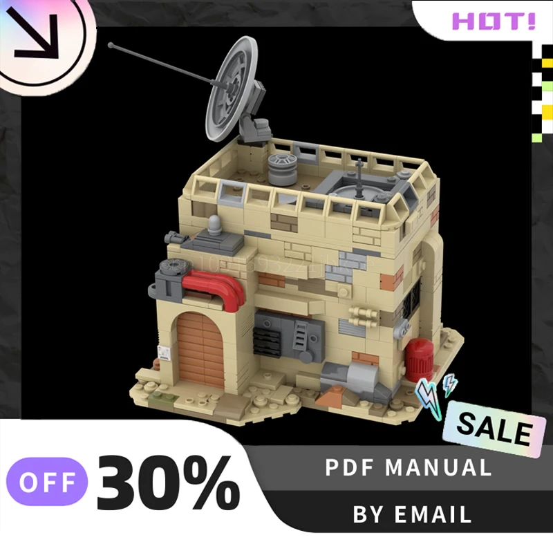 [493PCS] Maison MOC personnalisée sur Tatooine # Ensemble de 4 blocs de Construction créatifs, jouets STEM, Kit de modèle de Construction à monter soi-même, cadeaux d'anniversaire