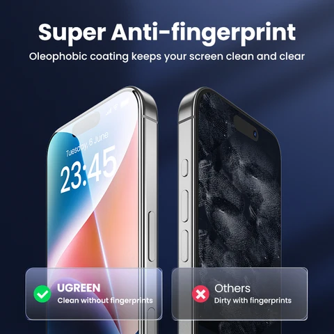 UGREEN Защитная пленка для iPhone 12-17 Pro Max, закаленное стекло, 2 шт. — фото товара