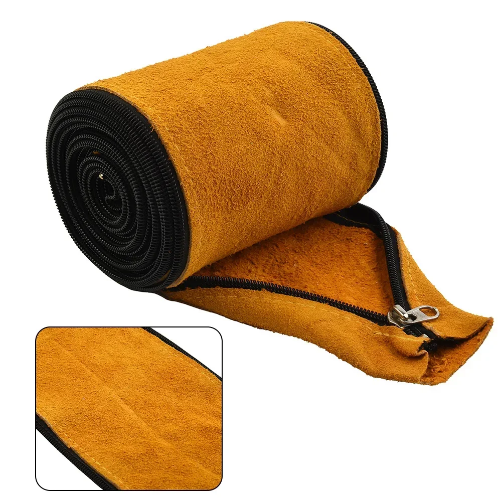 Cable Cover TIG Welding Torch Yellow Hose Leather 12ft L 4in Wide Accessories Cowhide Diameter 29mm Protection