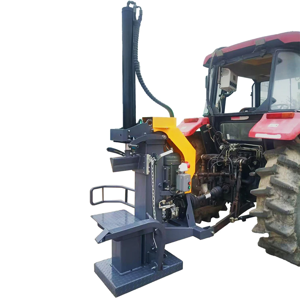 CE Certified Vertical Wood Splitter 18/22/26Ton Splitting Force Hydraulic Forestry Equipment PTO Electric Motor