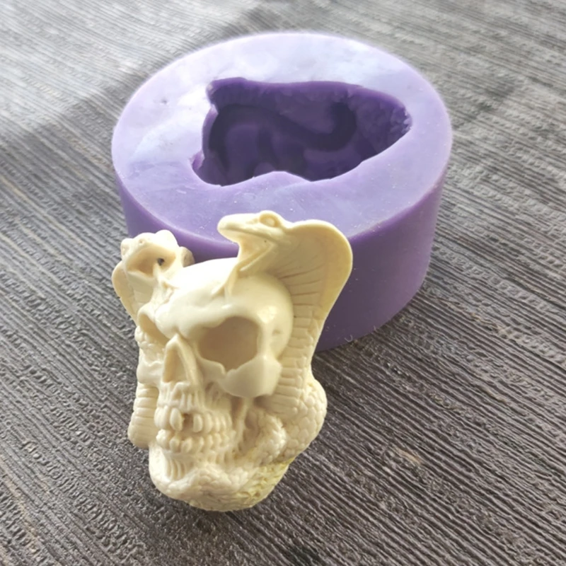 Hörner Schädel 3D Kerze Seife Form DIY Kerze Epoxy Form handgemachte Kerzen Aroma Wachs Seife Formen für Dekoration – Detail 2
