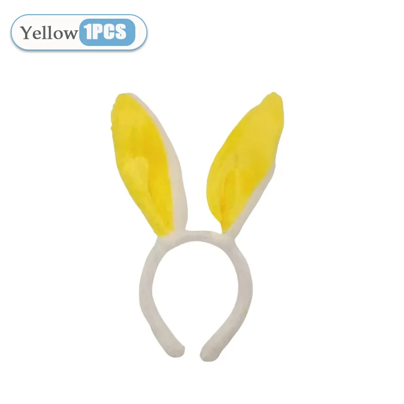 1-20PCS Pink Rabbit Ear Headbands Cute Plush Bunny Ears Hairband Easter Decorat Costume Party Cosplay Hair Hoop Hair Accessories image 3