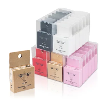 6 PCS Microblading 10M 매핑 눈썹 염색 라이너 스레드 용 사전 잉크 문자열 반영구적 인 메이크업 위치 측정 도구