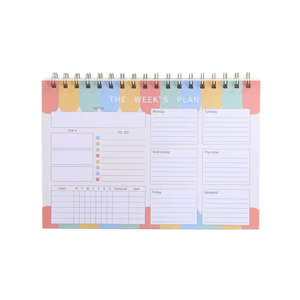 

Weekly Plan 2025 Planner Notebook Time Organizer Schedule Journal A5 Planner Notepad Writing Efficiency 2025 English Agenda Book