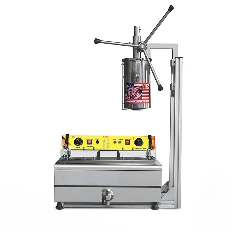 #5L Professional Churros Maker Machine Spanish Churros Machine Electric Churros Making Equipment 30L Fryer Snack Machinery