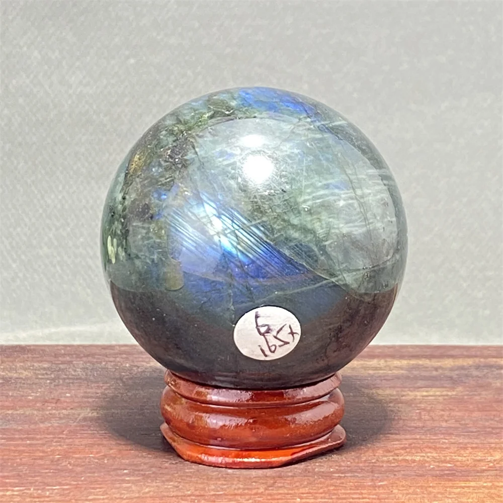 Natural Labradorite Crystal Ball, Which Can Be Used as a Home Decoration. Comes with a Base.