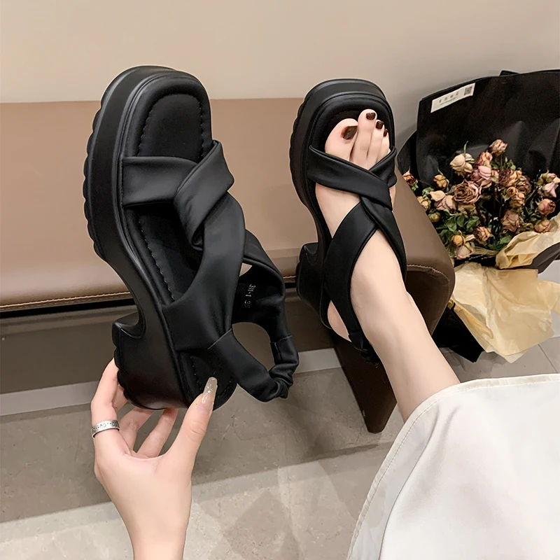 Women Sandals Ladies Block Heels Sandals Summer Shoes For Women Wedge Sandal With Platform Sandalias Mujer Wedges Shoes Female